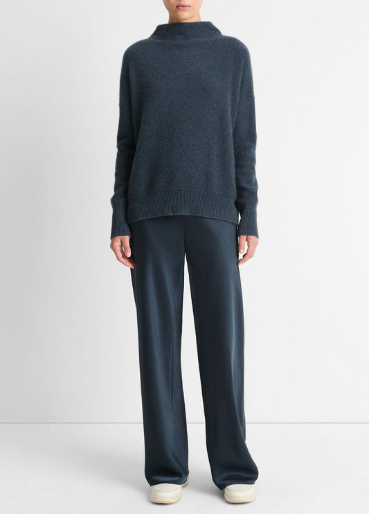 VINCE Women Plush Cashmere Funnel-Neck Sweater in Turtleneck