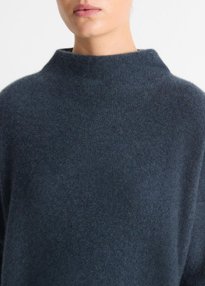 VINCE Women Plush Cashmere Funnel-Neck Sweater in Turtleneck