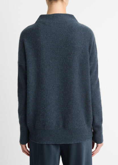 VINCE Women Plush Cashmere Funnel-Neck Sweater in Turtleneck