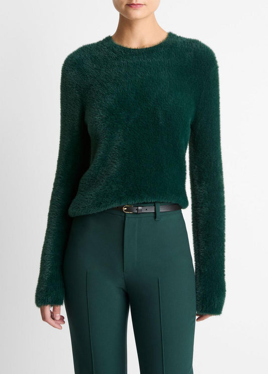 VINCE Women Eyelash Crew Neck Sweater in Crew Neck