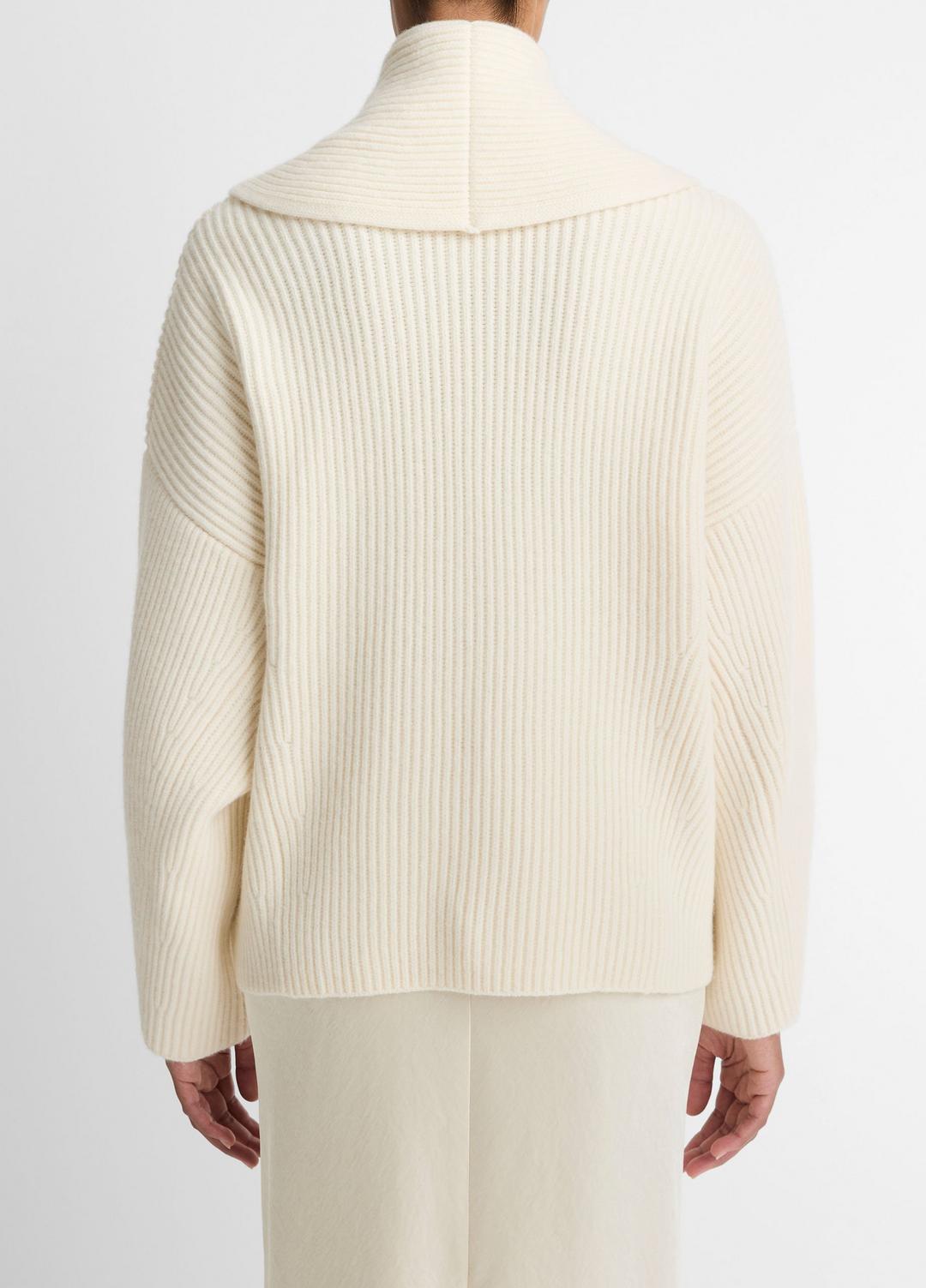 VINCE Women Wool-Blend Draped Sweater Coat in Sweaters