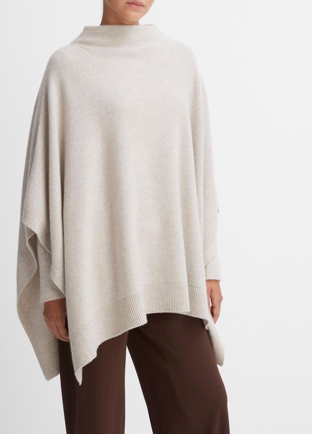 VINCE Women Merino Wool-Cashmere Funnel-Neck Poncho in Accessories
