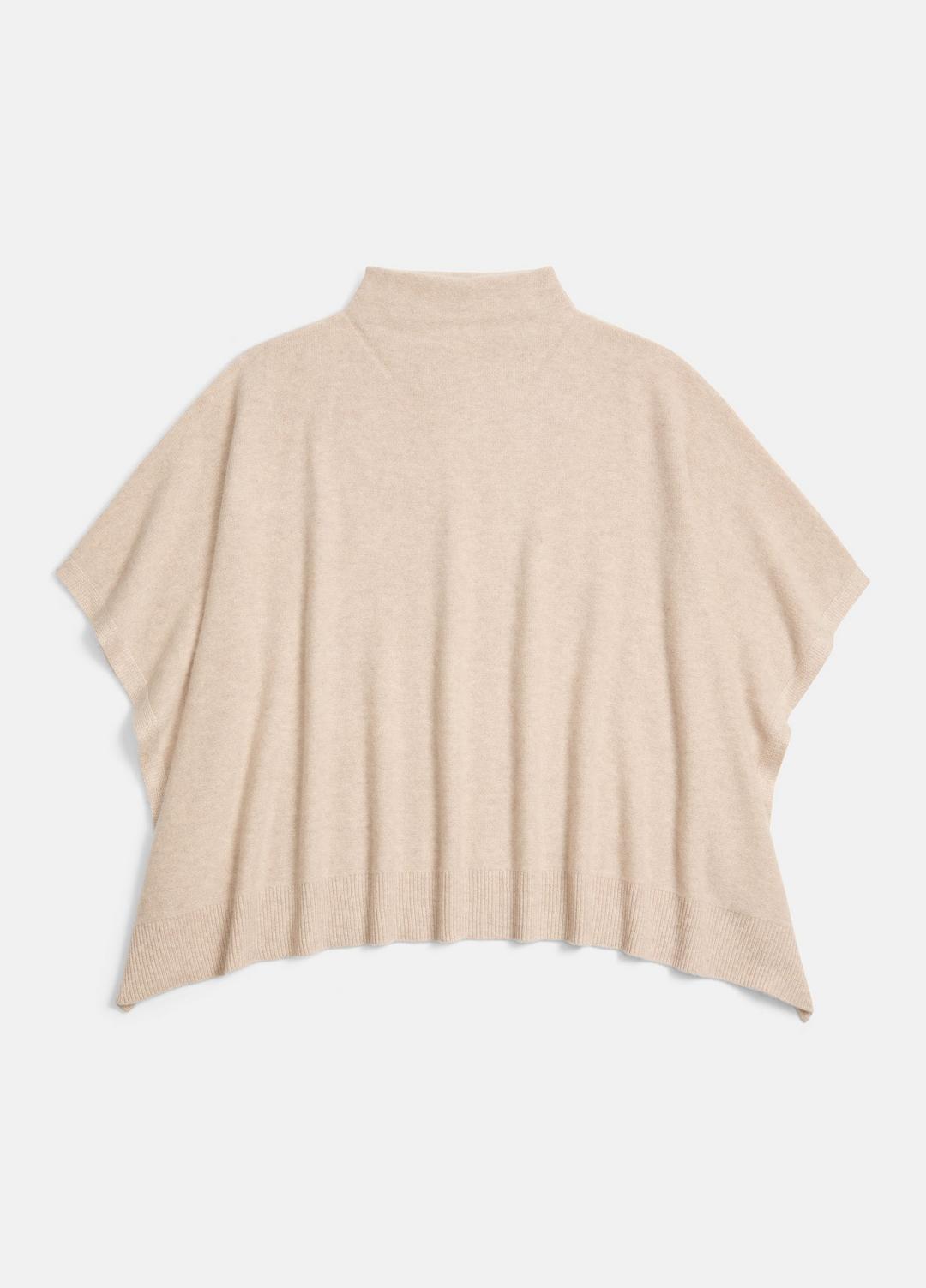 VINCE Women Merino Wool-Cashmere Funnel-Neck Poncho in Accessories
