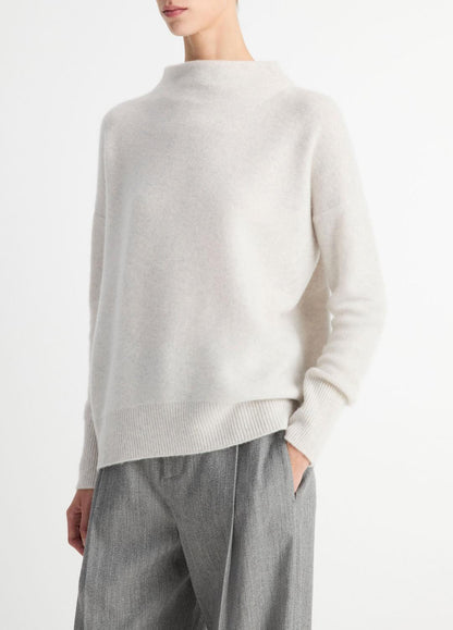 VINCE Women Plush Cashmere Funnel-Neck Sweater in Turtleneck