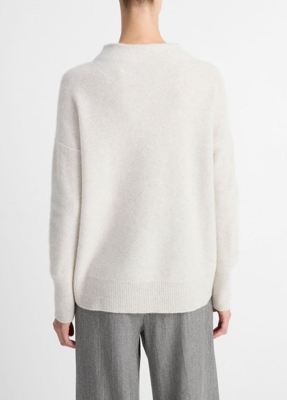 VINCE Women Plush Cashmere Funnel-Neck Sweater in Turtleneck