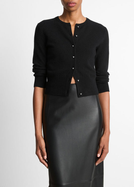 VINCE Women Metal-Button Wool & Cashmere-Blend Cardigan in Cardigans