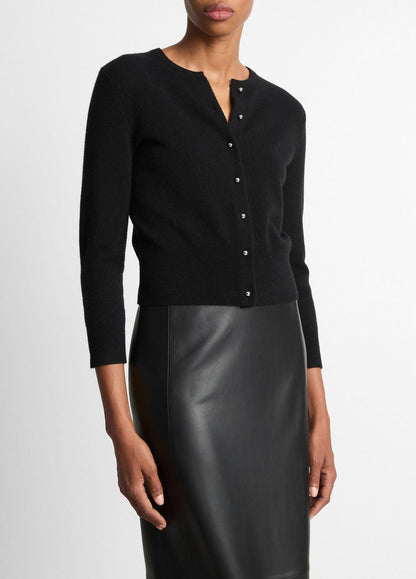 VINCE Women Metal-Button Wool & Cashmere-Blend Cardigan in Cardigans