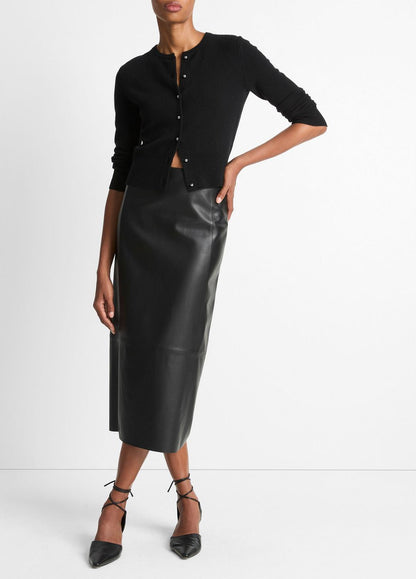VINCE Women Metal-Button Wool & Cashmere-Blend Cardigan in Cardigans