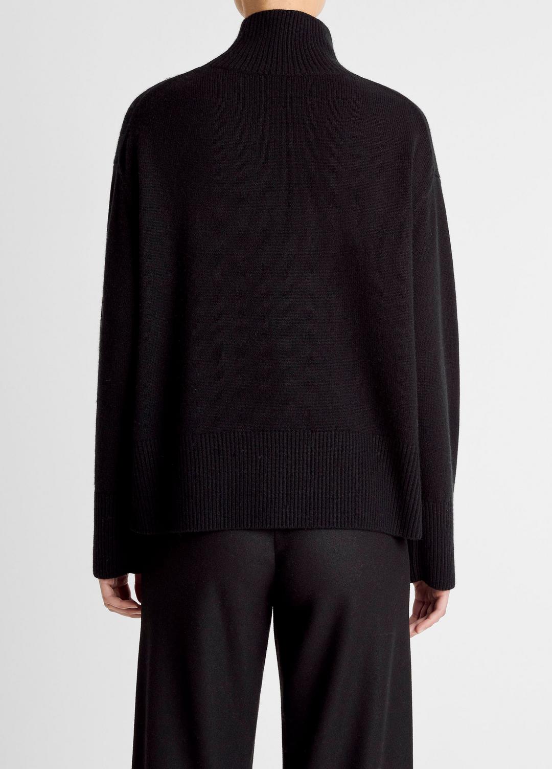 VINCE Women Wool-Cashmere Side-Slit Turtleneck Sweater in Turtleneck