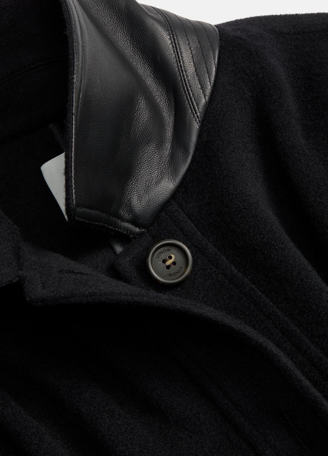 VINCE Women Leather-Trim Wool Cape in Accessories