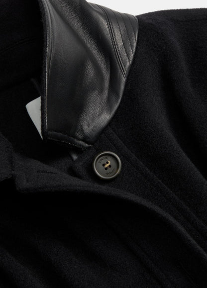 VINCE Women Leather-Trim Wool Cape in Accessories