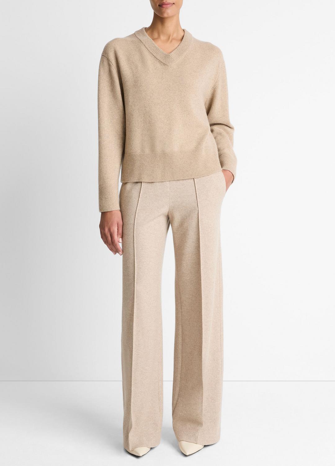 VINCE Women Wool-Cashmere V-Neck Sweater in V-Neck