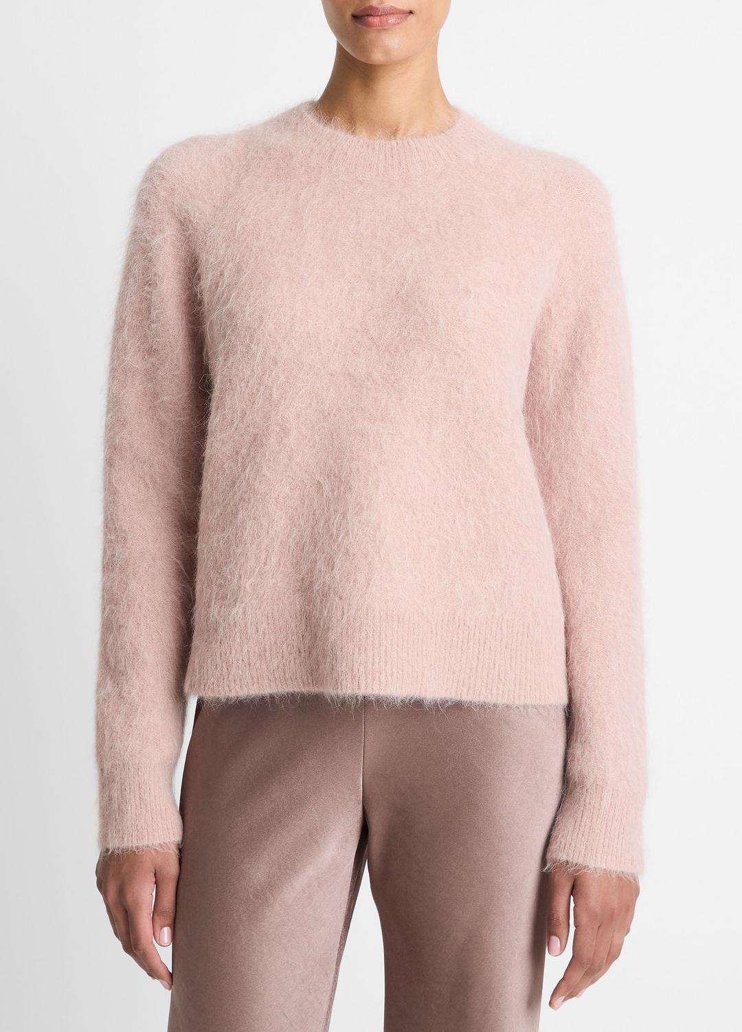 VINCE Women Brushed Alpaca-Blend Crew Neck Sweater in Crew Neck