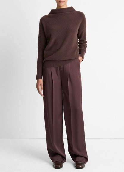 VINCE Women Plush Cashmere Funnel-Neck Sweater in Turtleneck