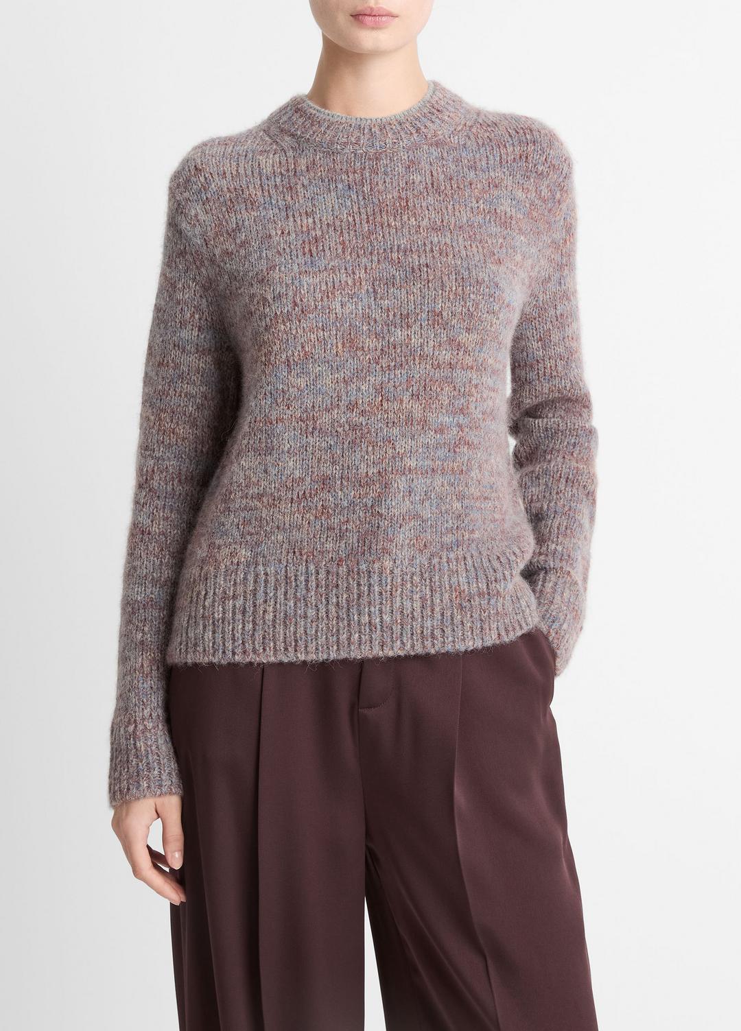 VINCE Women Marled Crew Neck Sweater in Crew Neck