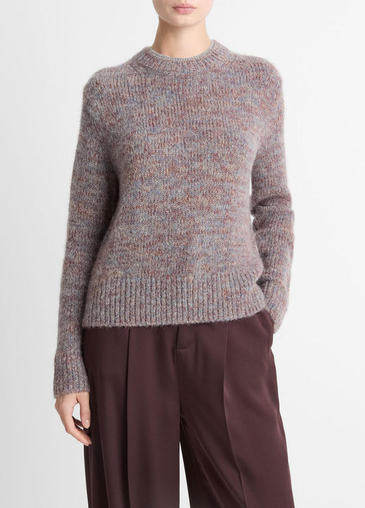 VINCE Women Marled Crew Neck Sweater in Crew Neck