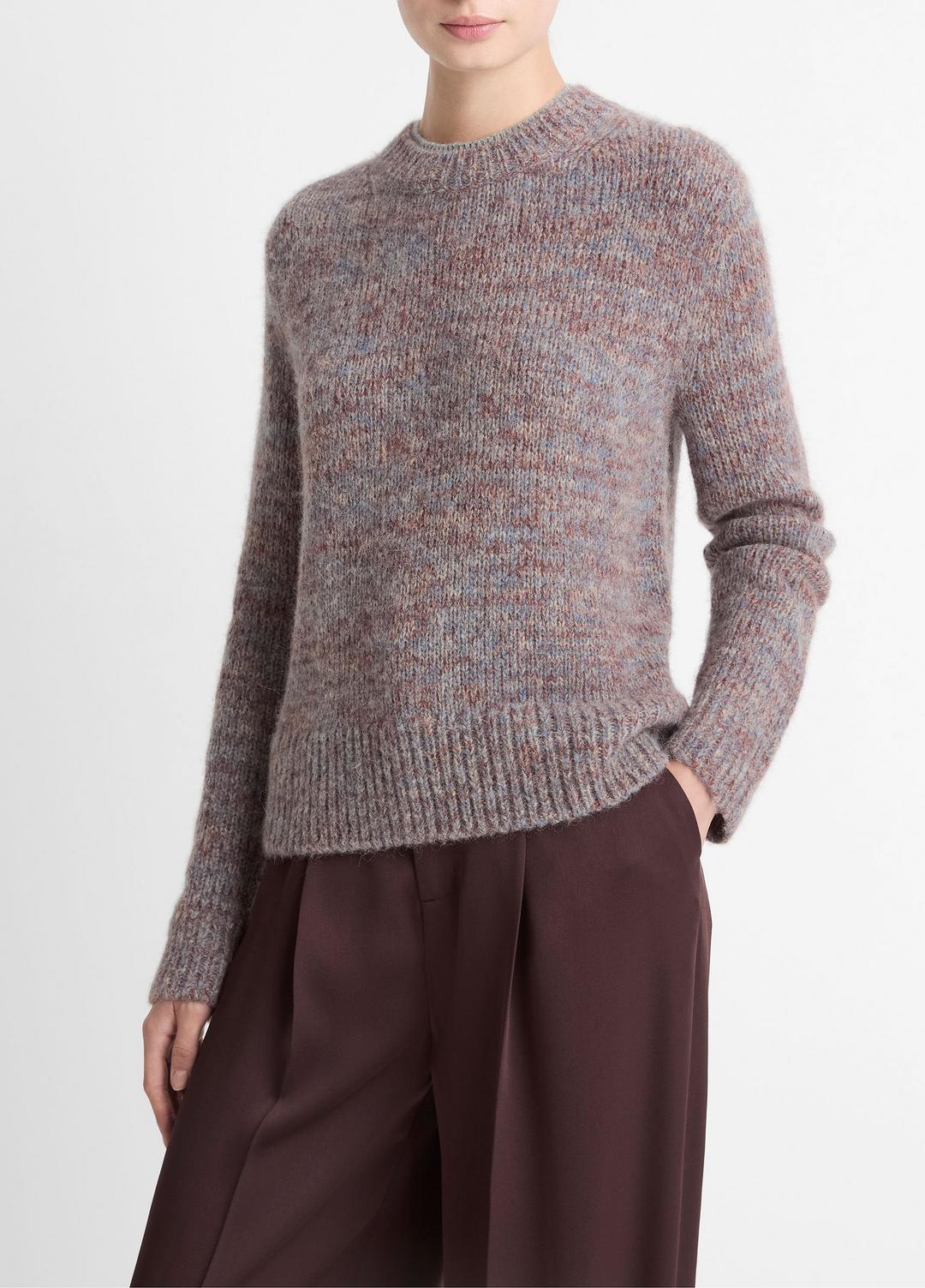 VINCE Women Marled Crew Neck Sweater in Crew Neck