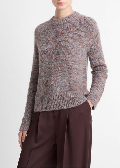 VINCE Women Marled Crew Neck Sweater in Crew Neck