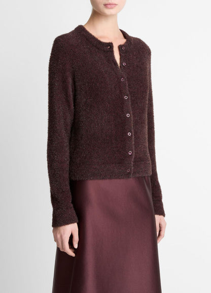 VINCE Women Metallic Eyelash Cardigan in Cardigans