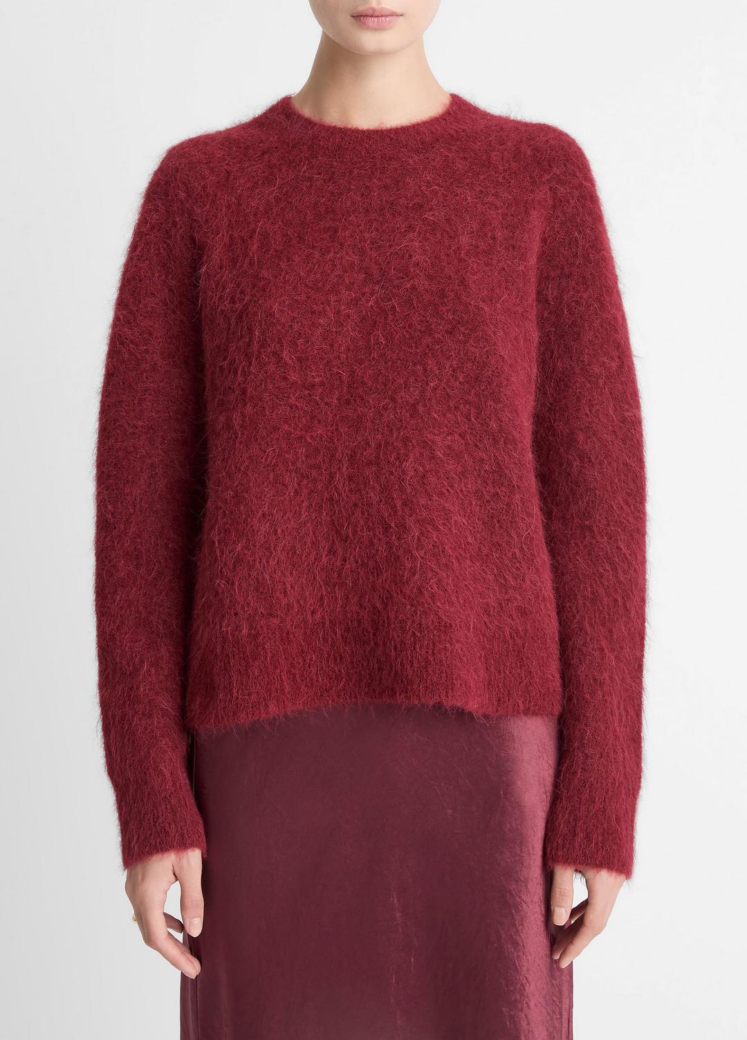 VINCE Women Brushed Alpaca-Blend Crew Neck Sweater in Crew Neck