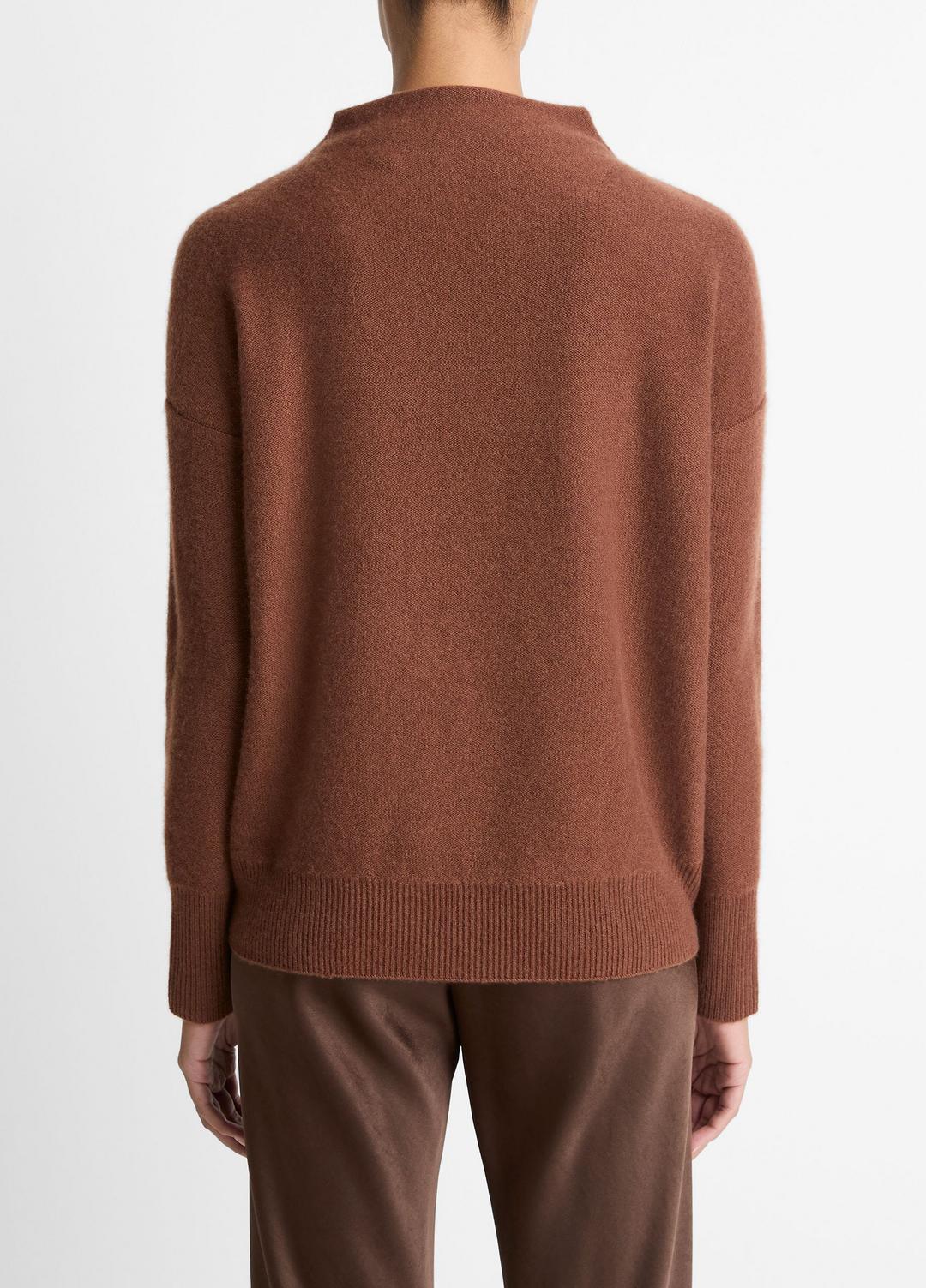 VINCE Women Plush Cashmere Funnel-Neck Sweater in Turtleneck