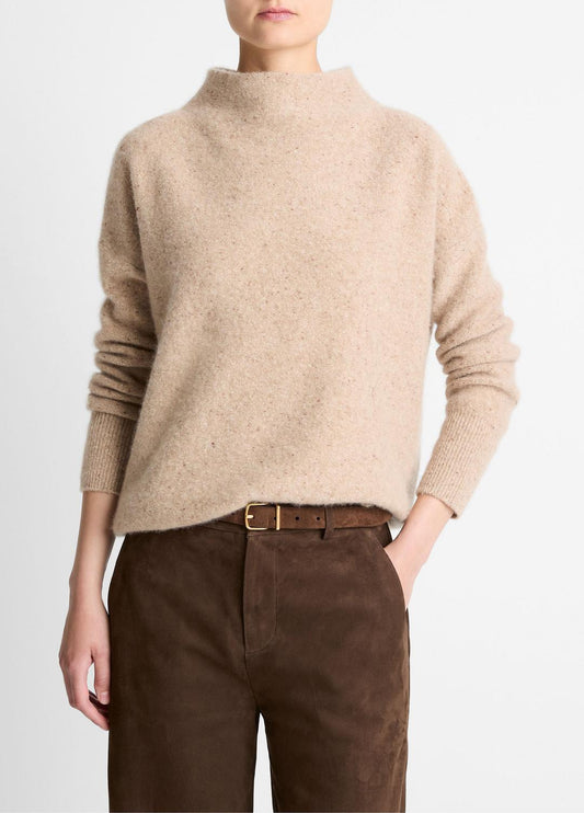 VINCE Women Donegal Cashmere Funnel-Neck Sweater in Turtleneck