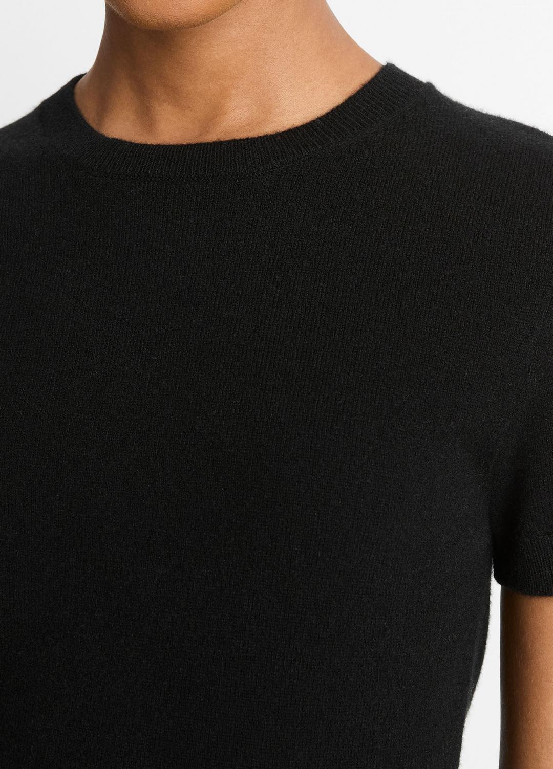 VINCE Women Wool & Cashmere-Blend Short-Sleeve Sweater in Crew Neck