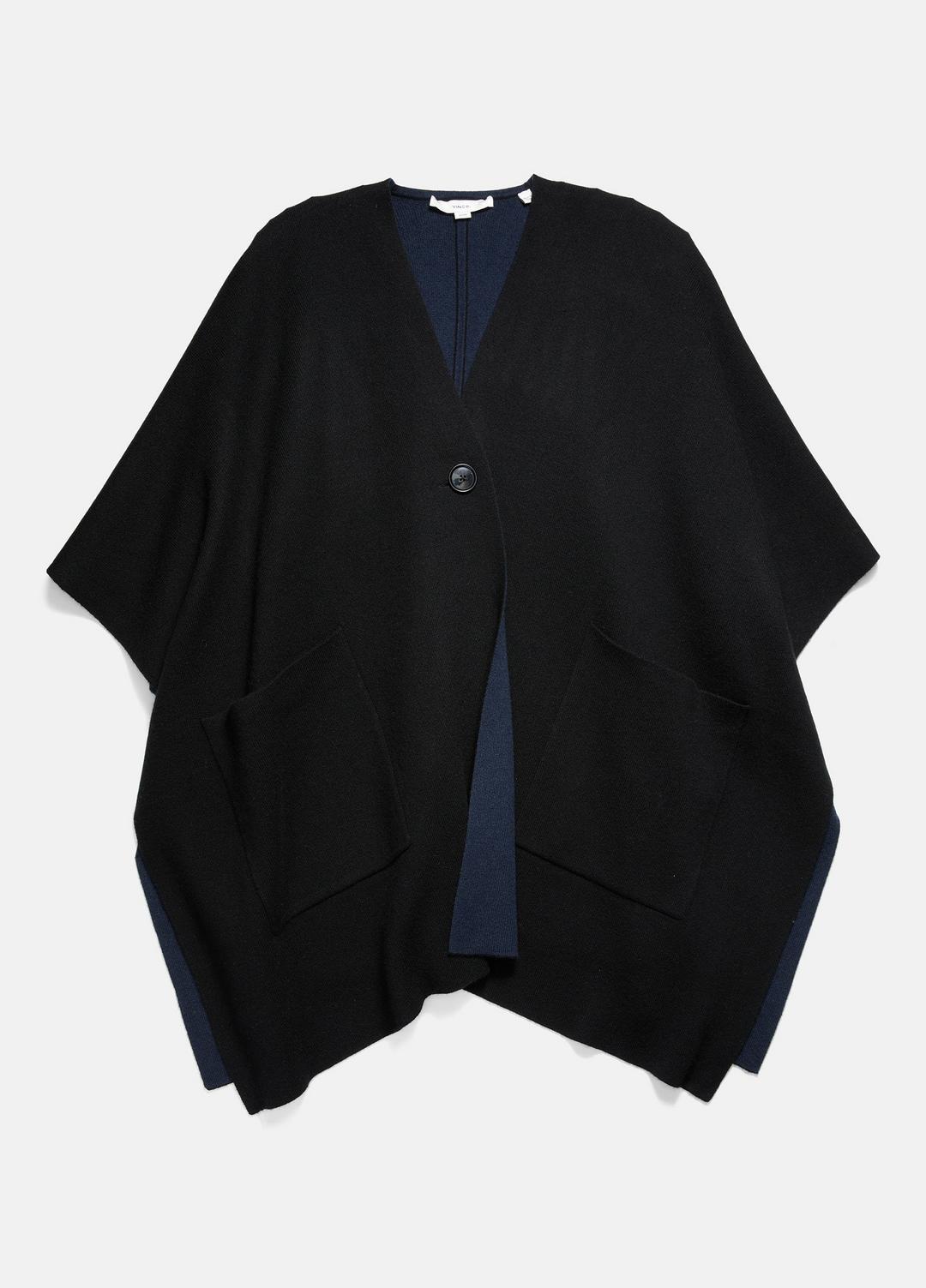 VINCE Women Wool and Cashmere Double-Face Cape in Sweaters