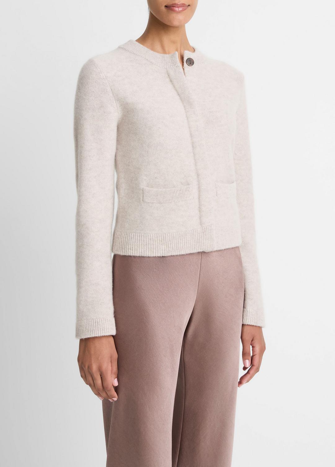 VINCE Women Plush Cashmere Shrunken Cardigan in Cardigans