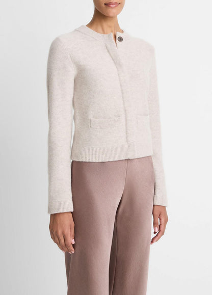 VINCE Women Plush Cashmere Shrunken Cardigan in Cardigans