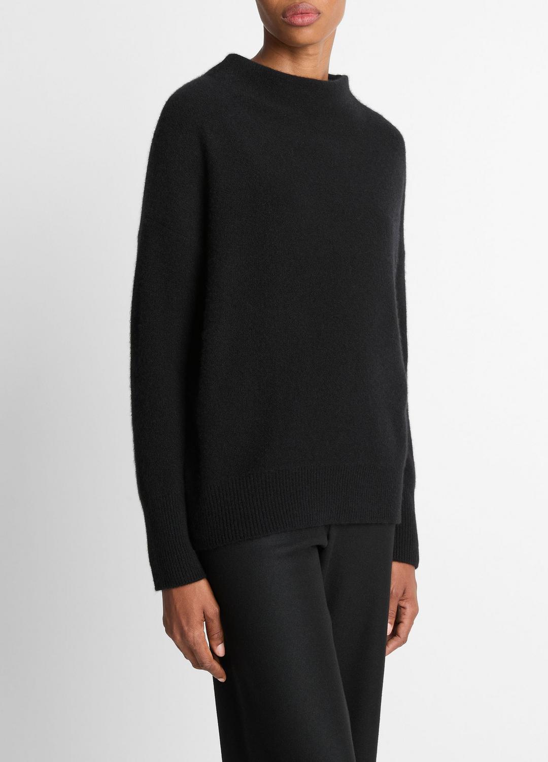 VINCE Women Plush Cashmere Funnel-Neck Sweater in Turtleneck