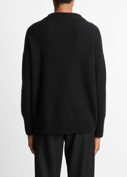 VINCE Women Plush Cashmere Funnel-Neck Sweater in Turtleneck