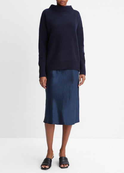 VINCE Women Plush Cashmere Funnel-Neck Sweater in Turtleneck
