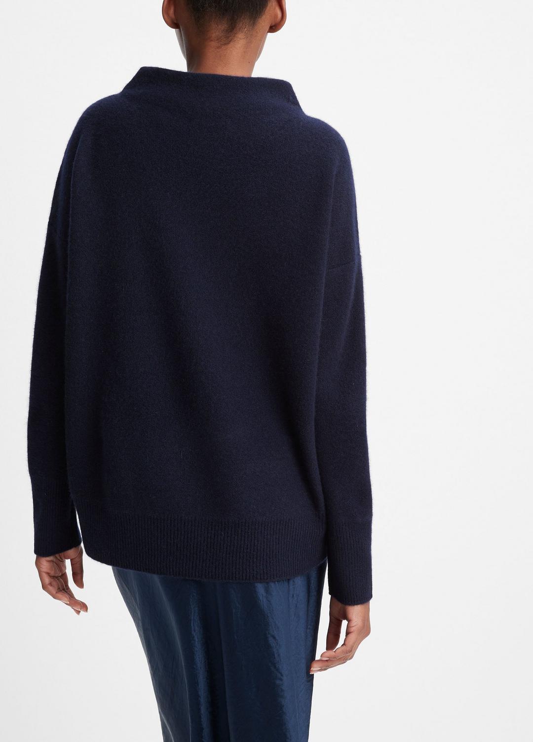 VINCE Women Plush Cashmere Funnel-Neck Sweater in Turtleneck