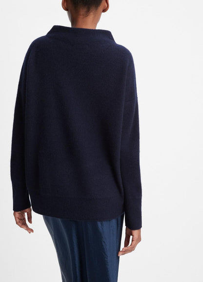 VINCE Women Plush Cashmere Funnel-Neck Sweater in Turtleneck