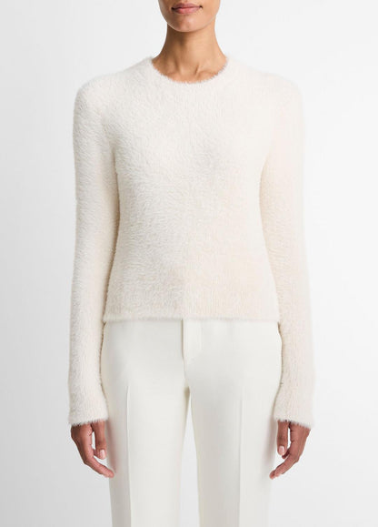 VINCE Women Eyelash Crew Neck Sweater in Crew Neck