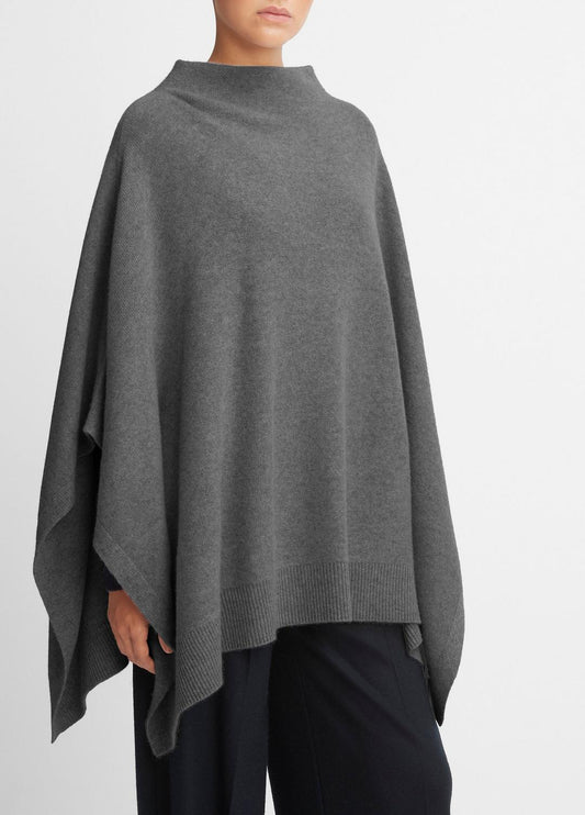 VINCE Women Merino Wool-Cashmere Funnel-Neck Poncho in Accessories