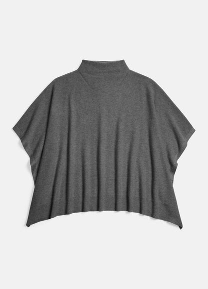 VINCE Women Merino Wool-Cashmere Funnel-Neck Poncho in Accessories