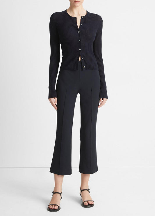 VINCE Women Ribbed Cashmere-Silk Cardigan in Cardigans