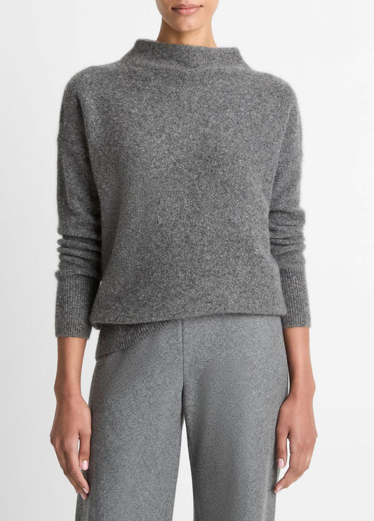 VINCE Women Donegal Cashmere Funnel-Neck Sweater in Turtleneck