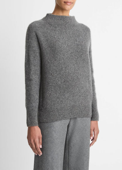 VINCE Women Donegal Cashmere Funnel-Neck Sweater in Turtleneck