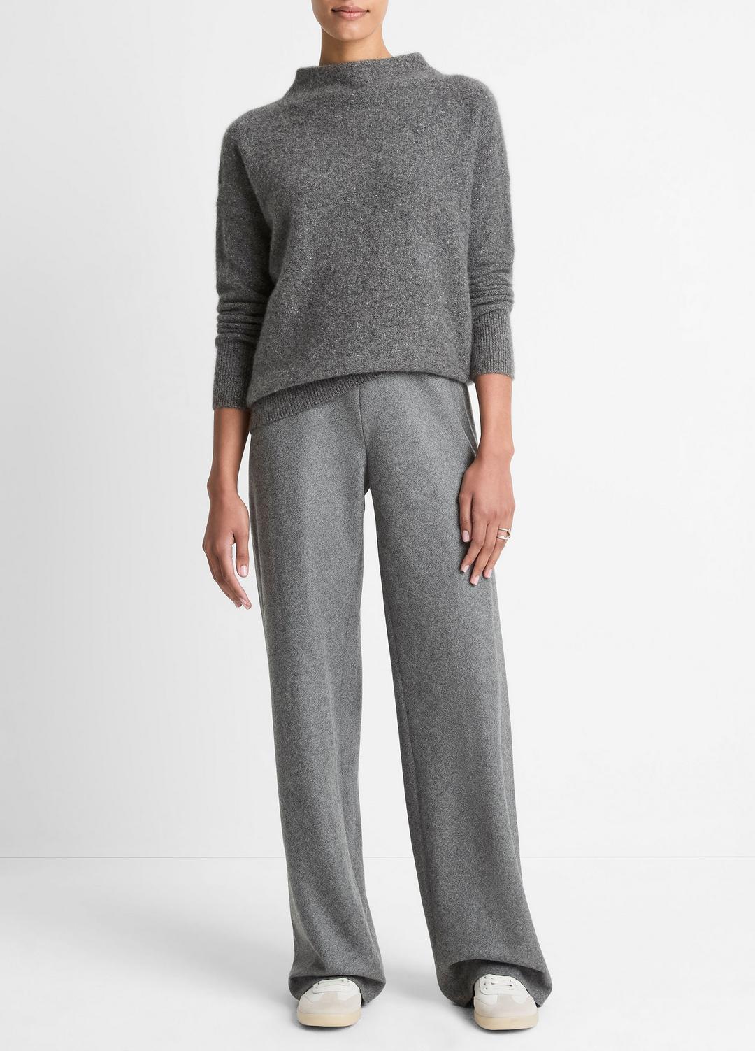 VINCE Women Donegal Cashmere Funnel-Neck Sweater in Turtleneck