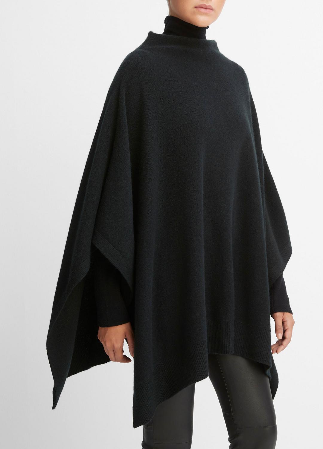 VINCE Women Merino Wool-Cashmere Funnel-Neck Poncho in Accessories