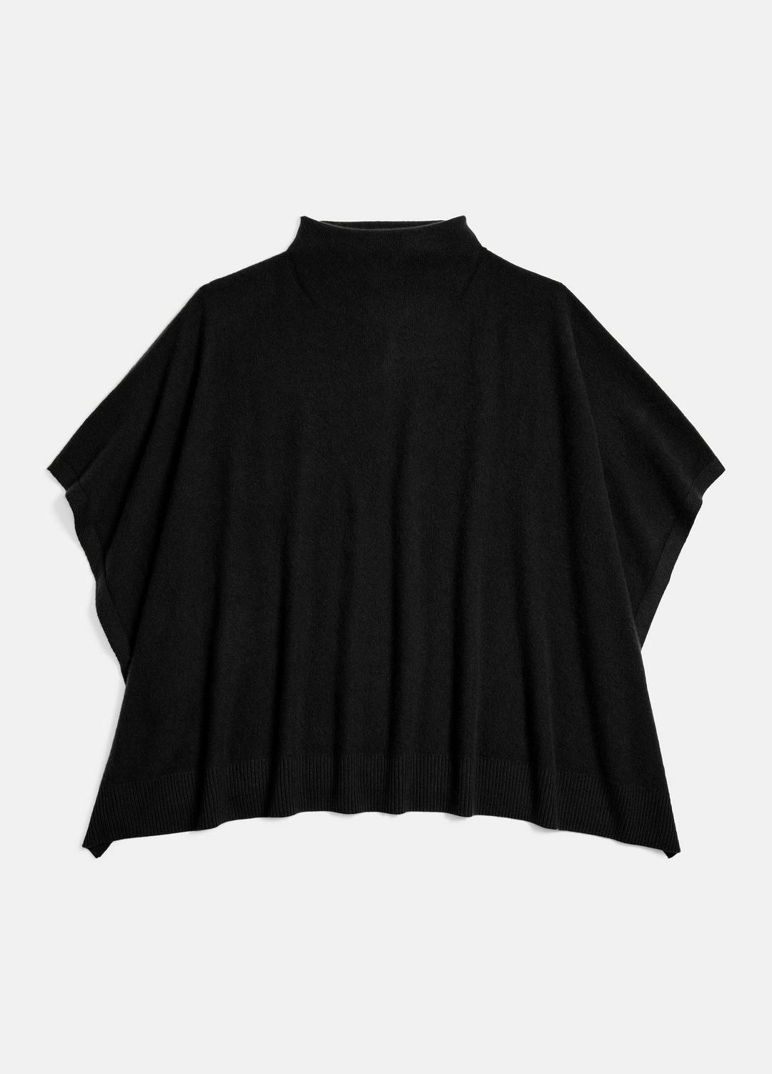 VINCE Women Merino Wool-Cashmere Funnel-Neck Poncho in Accessories
