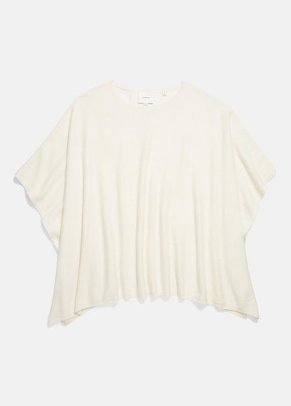 VINCE Women Reverse-Jersey Cashmere Boat-Neck Poncho in Sweaters