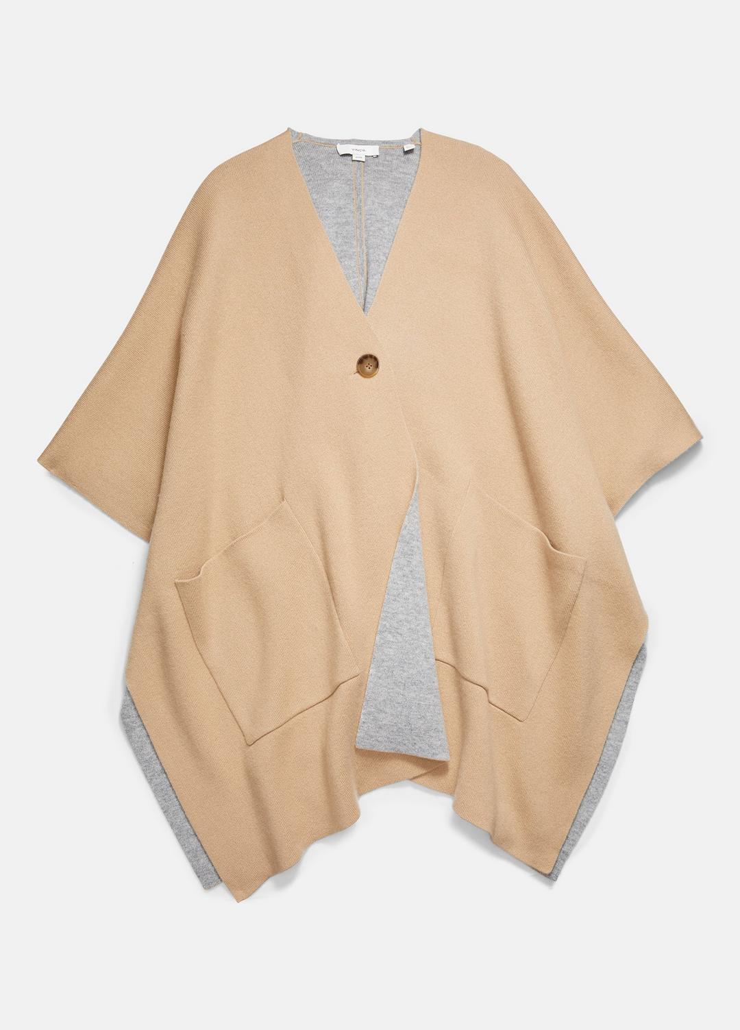 VINCE Women Wool and Cashmere Double-Face Cape in Sweaters