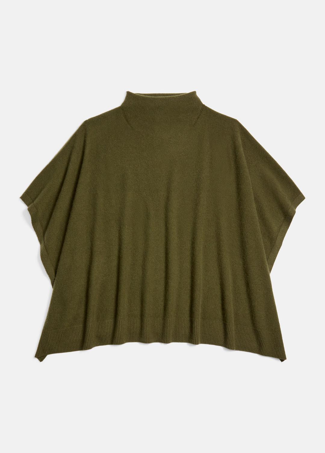 VINCE Women Merino Wool-Cashmere Funnel-Neck Poncho in Accessories