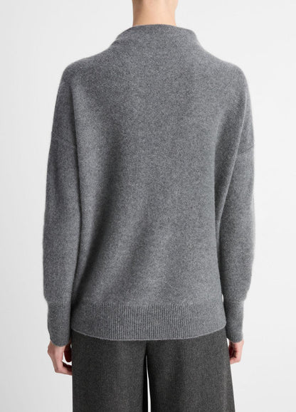 VINCE Women Plush Cashmere Funnel-Neck Sweater in Turtleneck