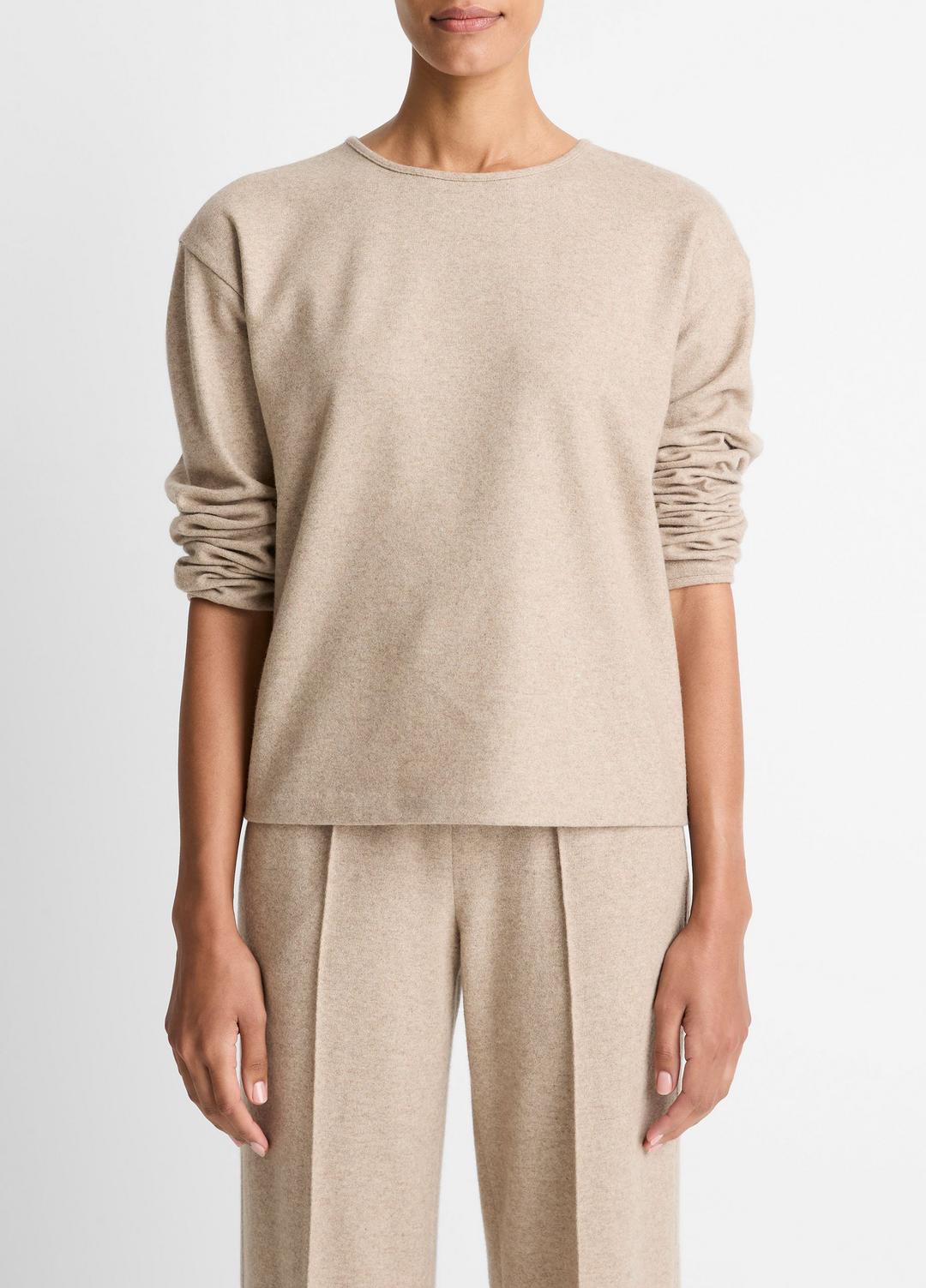 VINCE Women Italian Wool-Blend Lounge Pullover in Sweatshirts & Hoodies