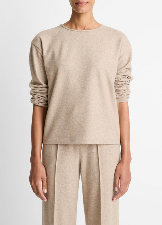 VINCE Women Italian Wool-Blend Lounge Pullover in Sweatshirts & Hoodies